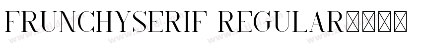 FrunchySerif Regular字体转换